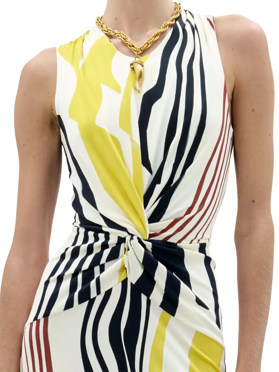 Silvia Tcherassi Luna Twist-Front Midi Dress | Thumbnail 3 Silvia Tcherassi Luna Twist-Front Midi Dress | Thumbnail 3