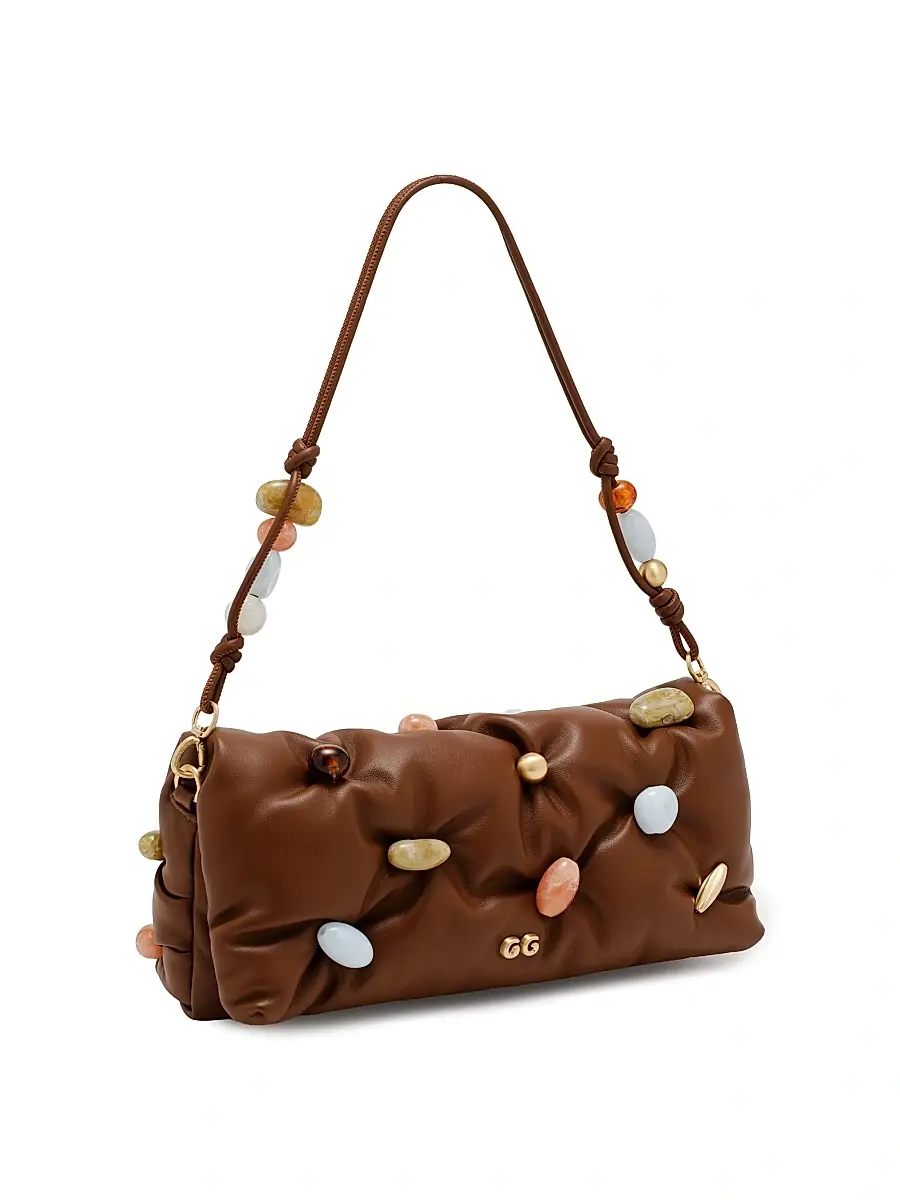 Cult Gaia Women's Amalia Beaded Leather Top Handle Bag - Bauble Multi | Thumbnail 3 Cult Gaia Women's Amalia Beaded Leather Top Handle Bag - Bauble Multi | Thumbnail 3