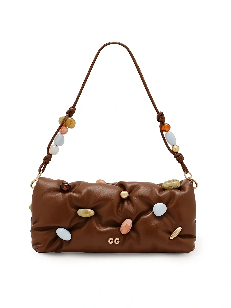 Women's Amalia Beaded Leather Top Handle Bag - Bauble Multi