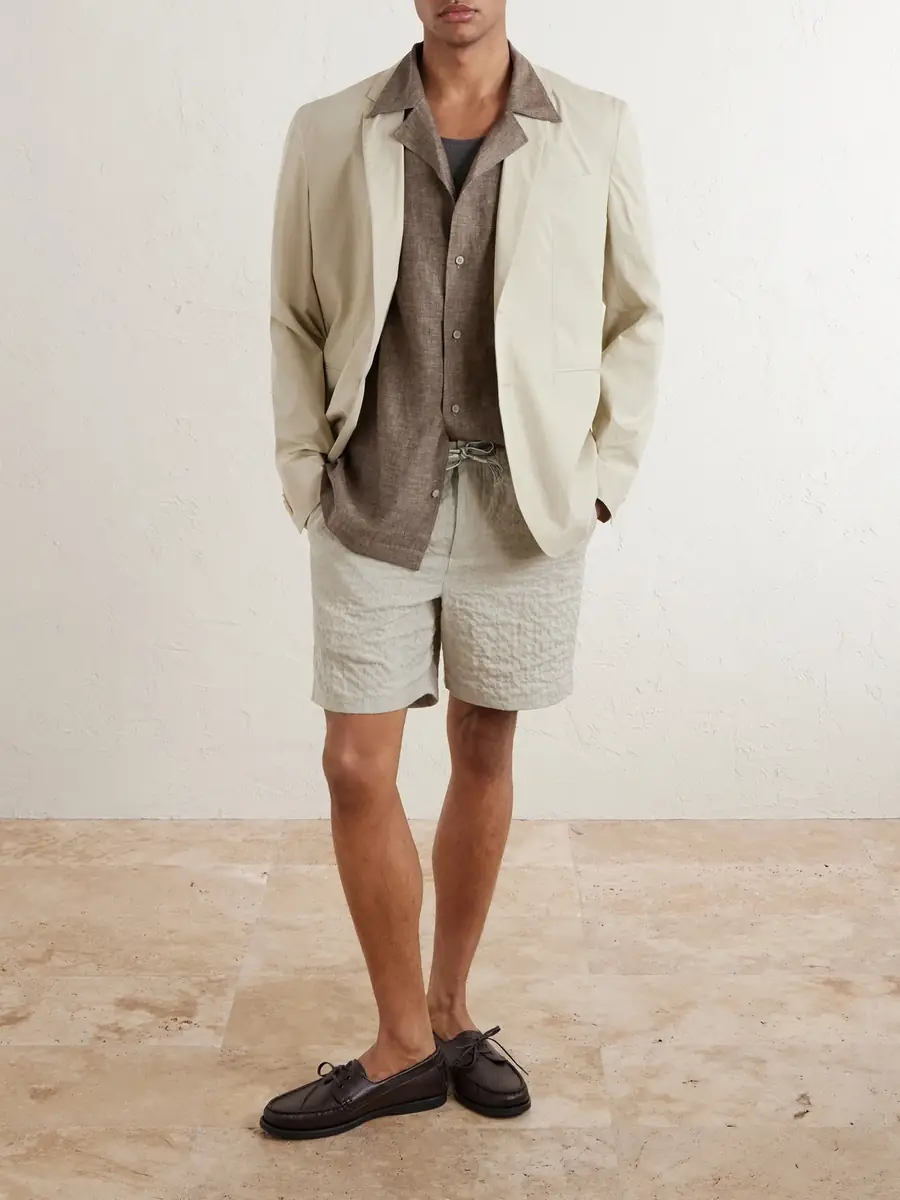Orlebar Brown Alex Straight-Leg Cotton-Blend Drawstring Shorts - Men | Thumbnail 2