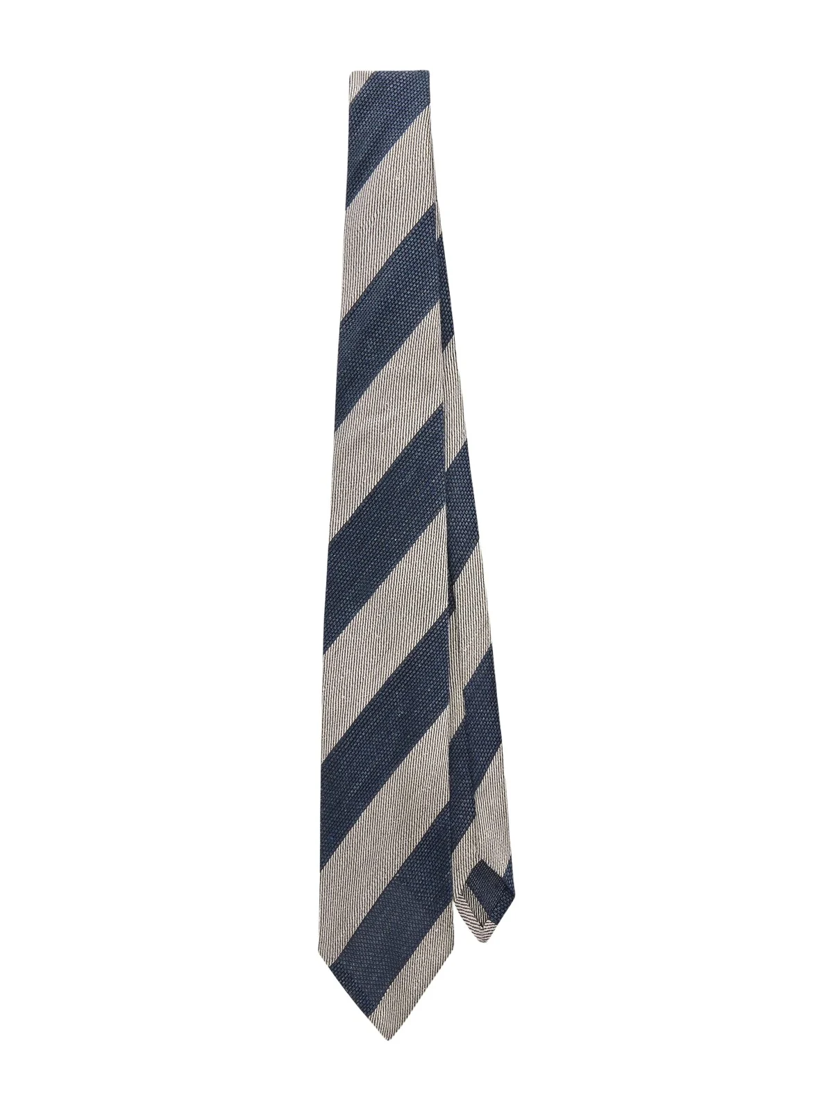 9.5cm Striped Linen and Mulberry Silk-Blend Jacquard Tie - Men 9.5cm Striped Linen and Mulberry Silk-Blend Jacquard Tie - Men