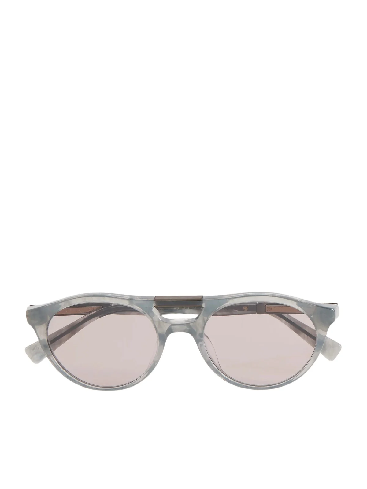 Brunello Cucinelli Double-Bridge Round-Frame Acetate Sunglasses - Men