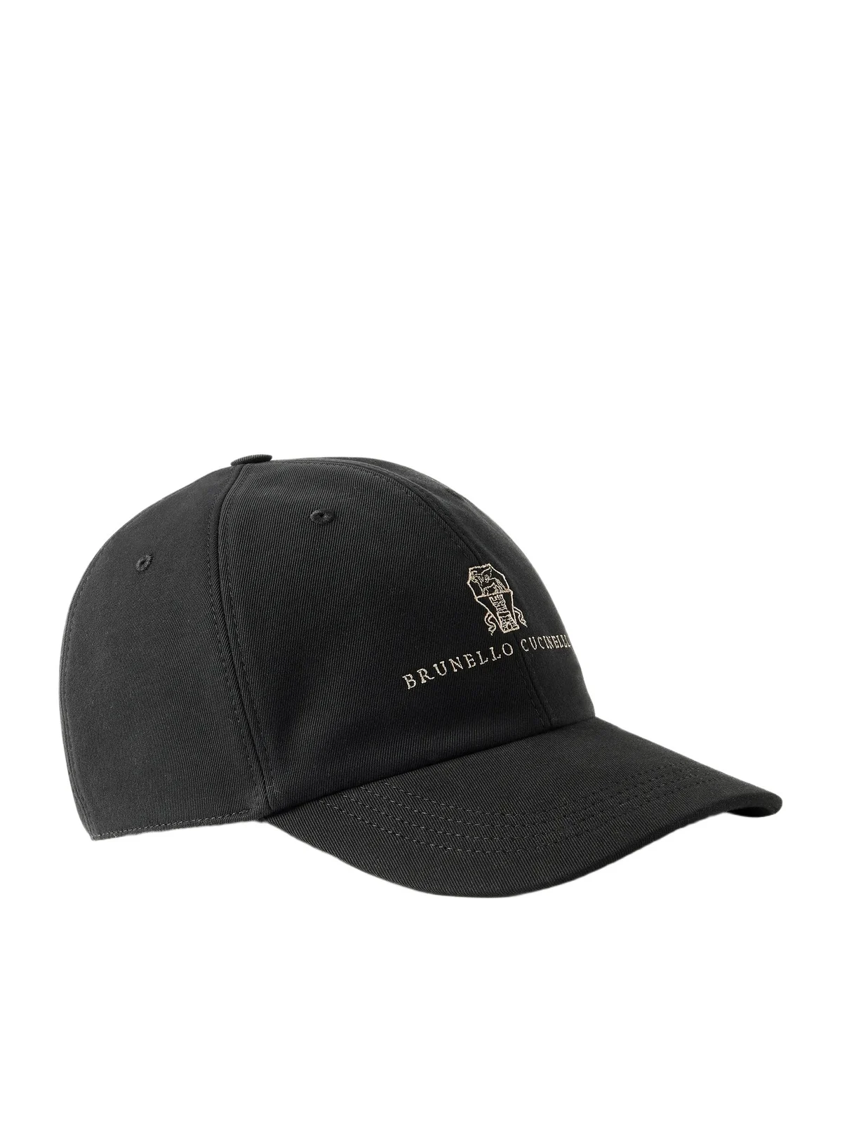 Logo-Embroidered Leather-Trimmed Cotton-Twill Baseball Cap - Men