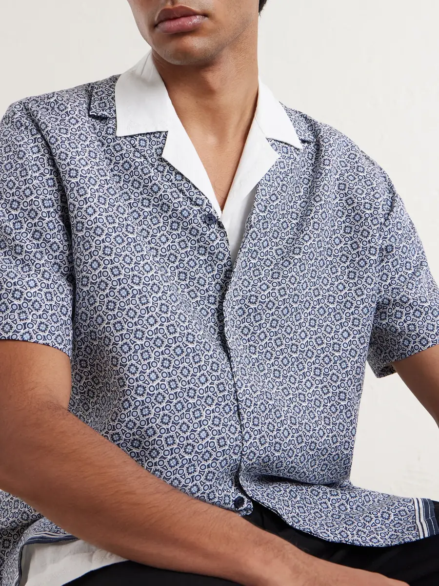 Orlebar Brown Maitan Camp-Collar Printed Lyocell Shirt - Men | Thumbnail 5 Orlebar Brown Maitan Camp-Collar Printed Lyocell Shirt - Men | Thumbnail 5