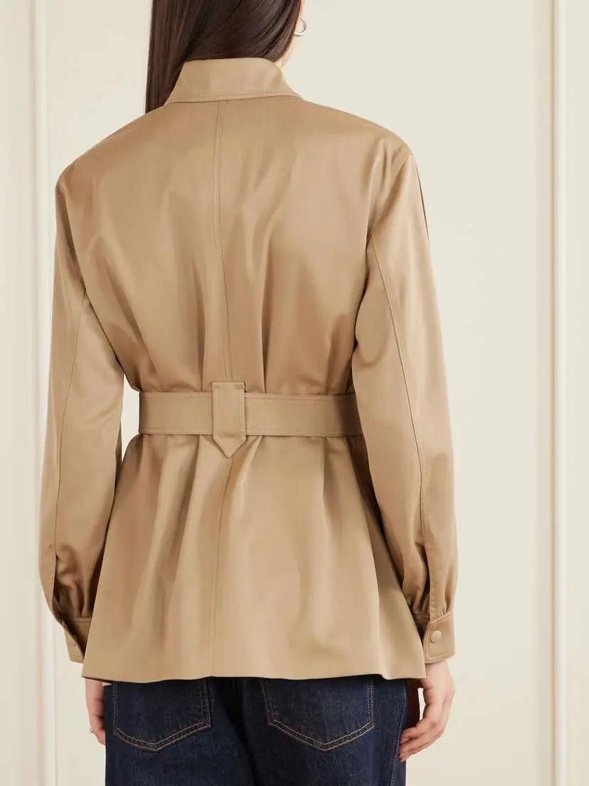 Max Mara Belted Wool-twill Jacket | Thumbnail 4 Max Mara Belted Wool-twill Jacket | Thumbnail 4
