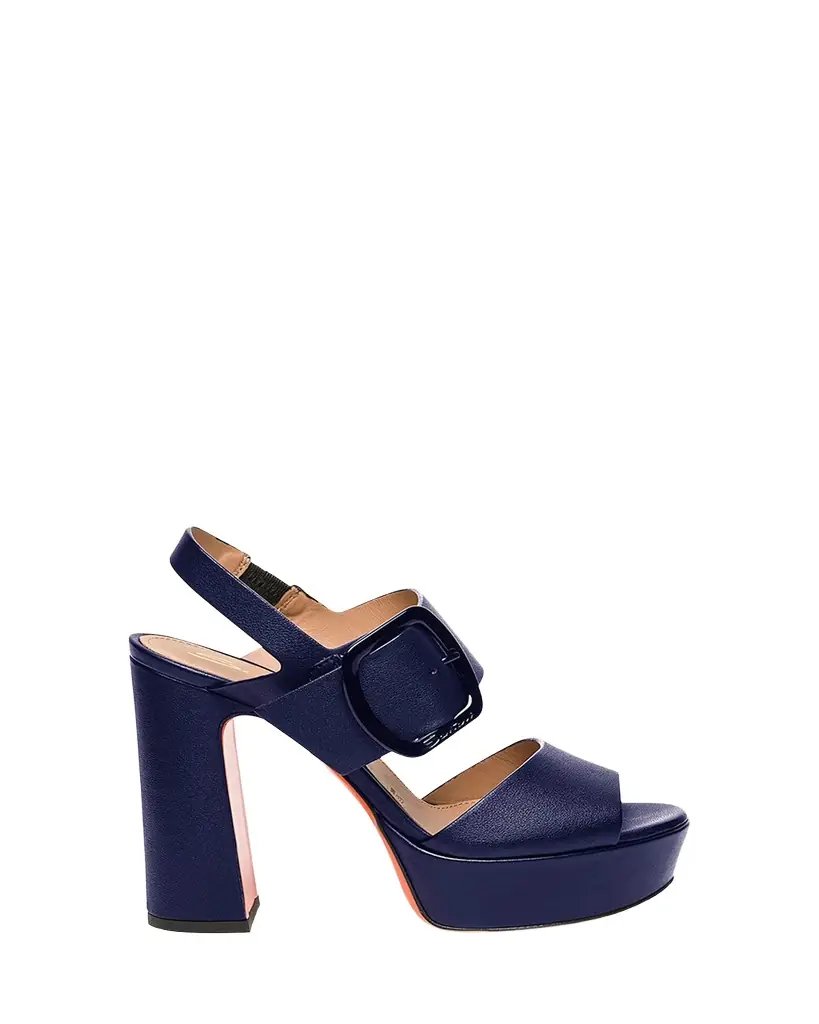 Bruxel Leather Buckle Platform Sandals Bruxel Leather Buckle Platform Sandals