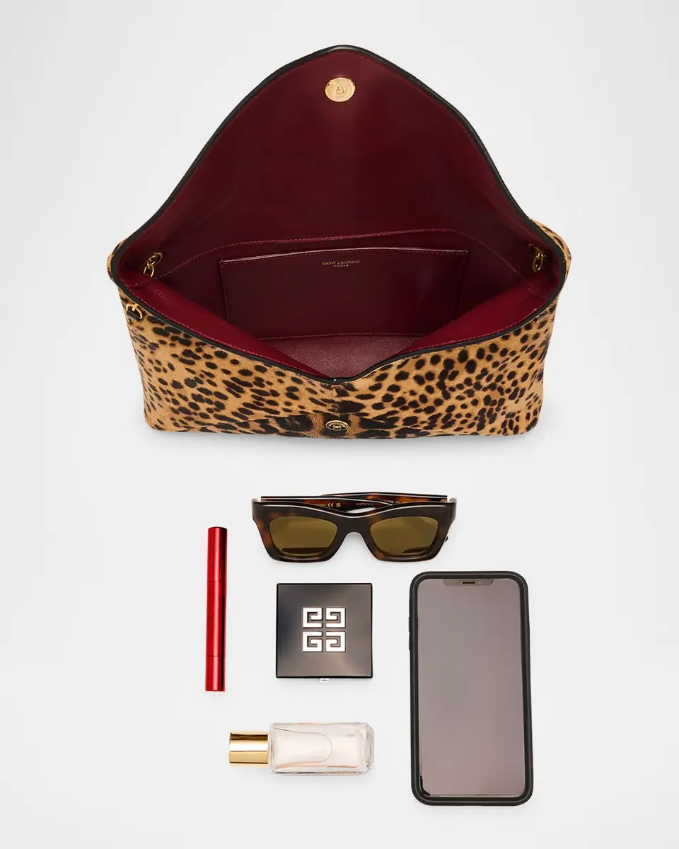 Saint Laurent YSL Envelope Flap Shoulder Bag in Leopard-Print Calf Hair | Thumbnail 12 Saint Laurent YSL Envelope Flap Shoulder Bag in Leopard-Print Calf Hair | Thumbnail 12