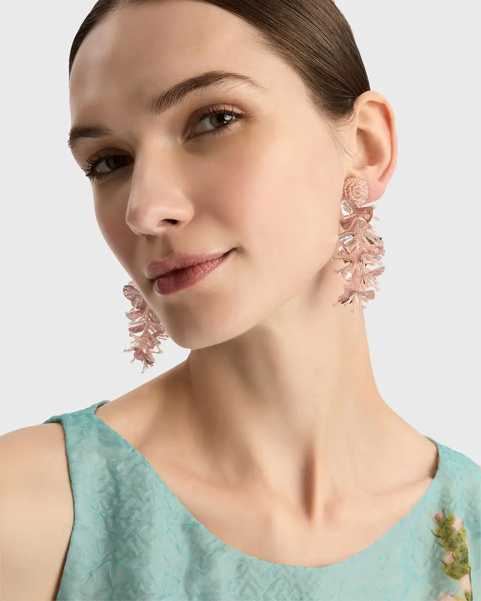 Oscar de la Renta Sequin Tassel Drop Earrings | Thumbnail 4