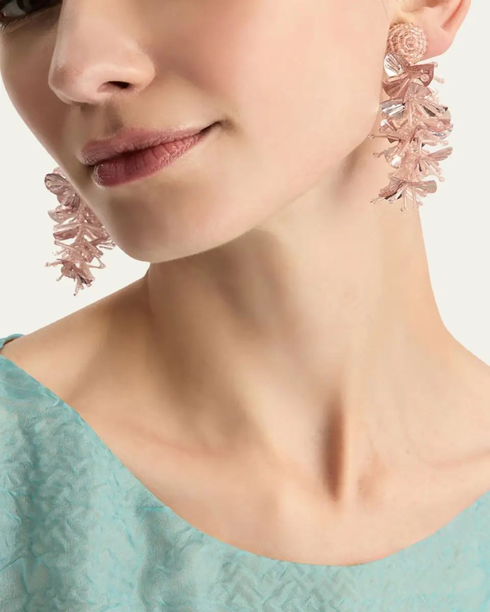 Oscar de la Renta Sequin Tassel Drop Earrings | Thumbnail 6