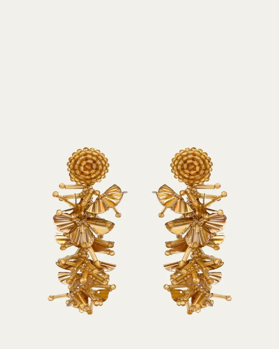 Oscar de la Renta Sequin Tassel Drop Earrings | Thumbnail 7