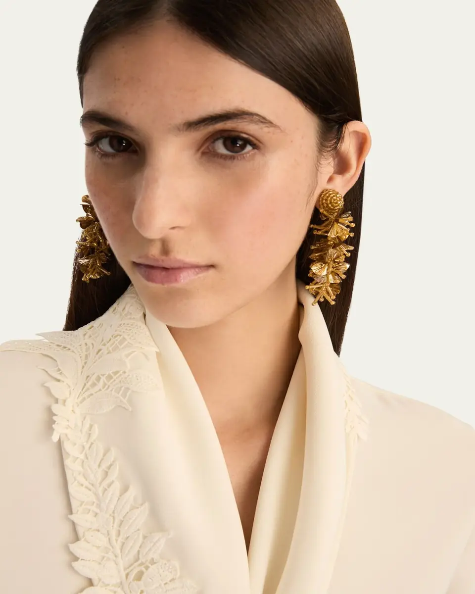Oscar de la Renta Sequin Tassel Drop Earrings | Thumbnail 8