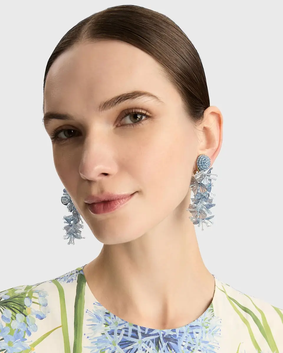 Oscar de la Renta Sequin Tassel Drop Earrings | Thumbnail 9
