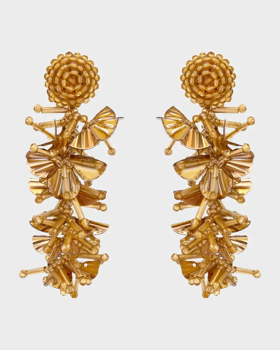 Oscar de la Renta Sequin Tassel Drop Earrings | Thumbnail 10