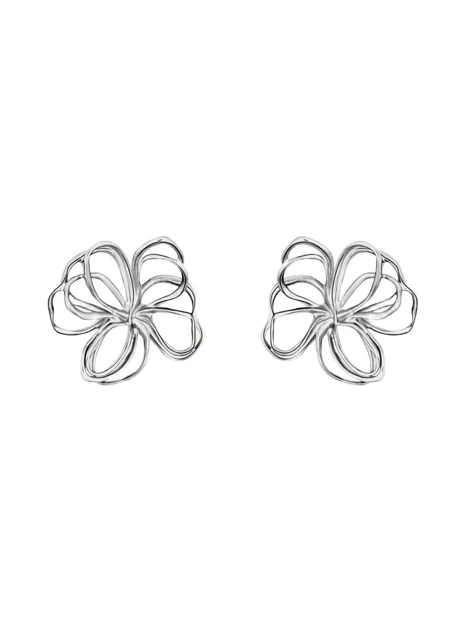Wire Flower Stud Earrings