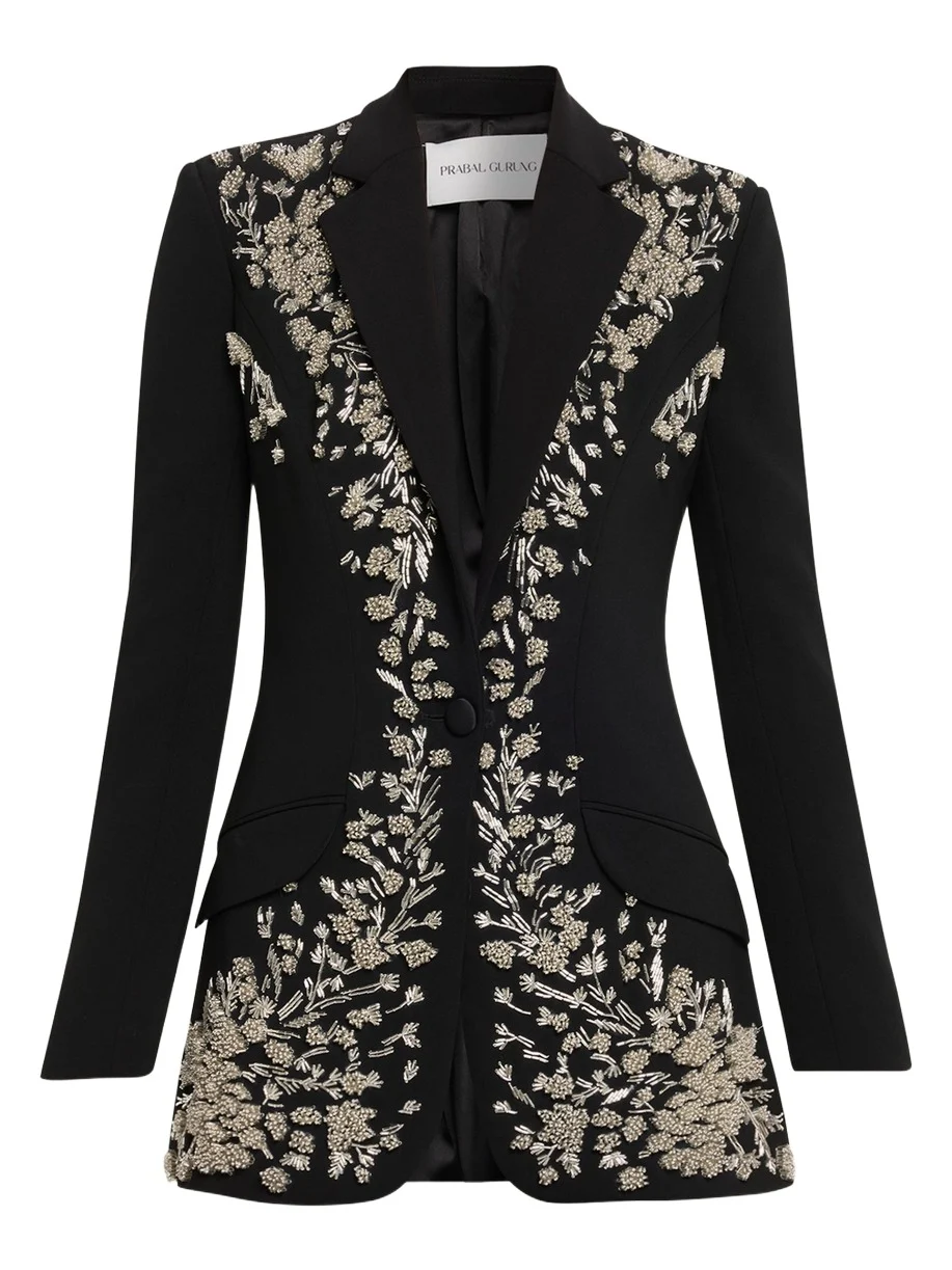 Beaded Single-Button Blazer Beaded Single-Button Blazer