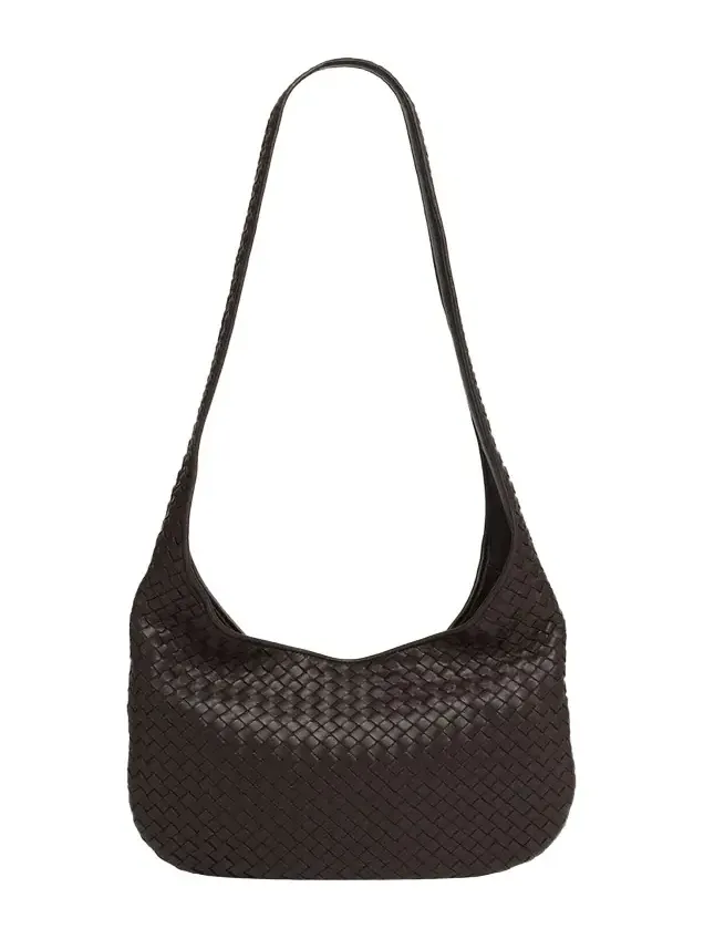 Men's Small Veneto Intrecciato Leather Shoulder Bag Men's Small Veneto Intrecciato Leather Shoulder Bag