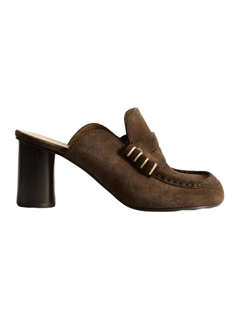 JW Anderson Suede Loafer Slide Sandals