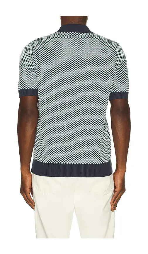 Fred Perry Chequerboard Knitted Polo Shirt | Thumbnail 2
