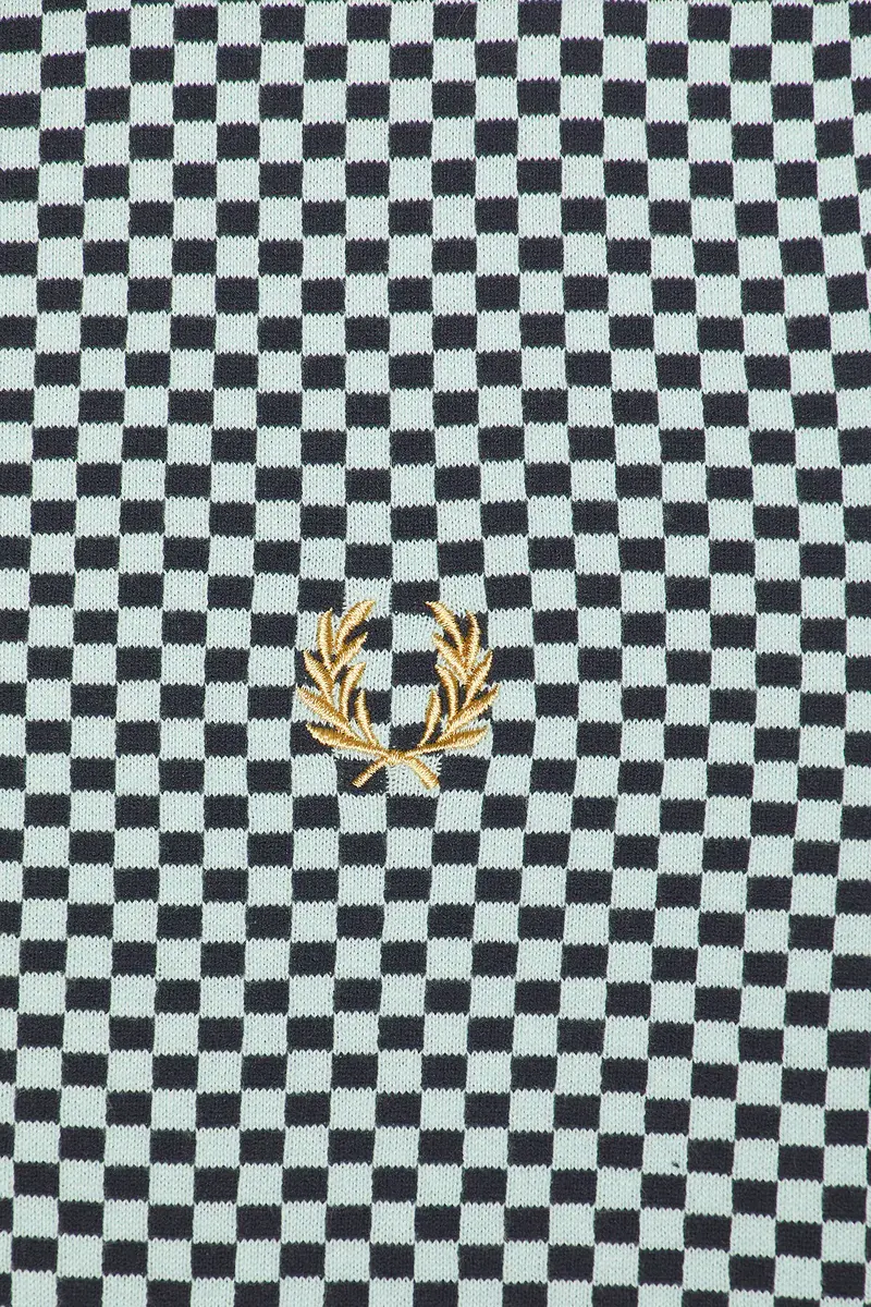 Fred Perry Chequerboard Knitted Polo Shirt | Thumbnail 7