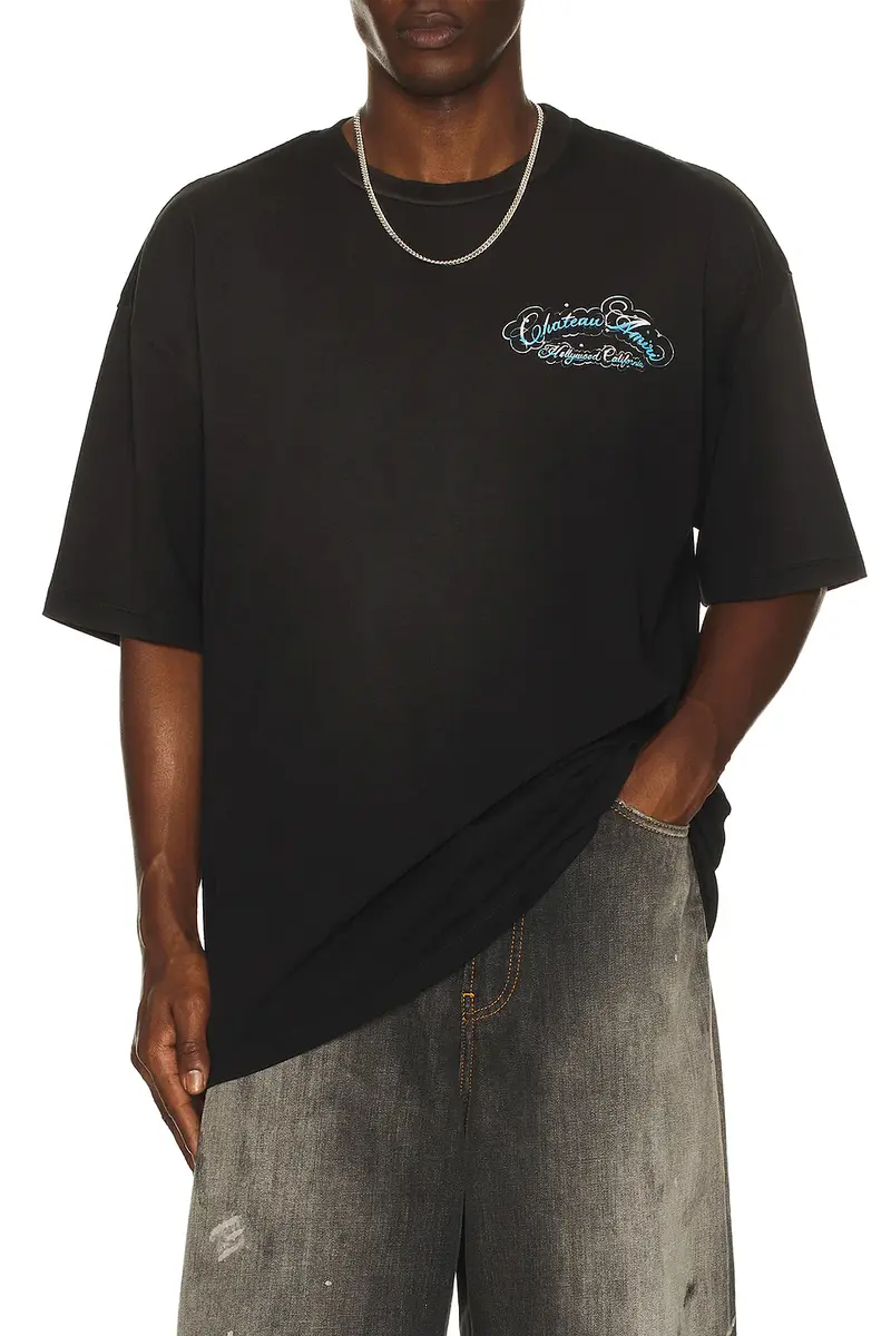 AMIRI Crystal Chateau Script Oversized Tee | Thumbnail 2 AMIRI Crystal Chateau Script Oversized Tee | Thumbnail 2