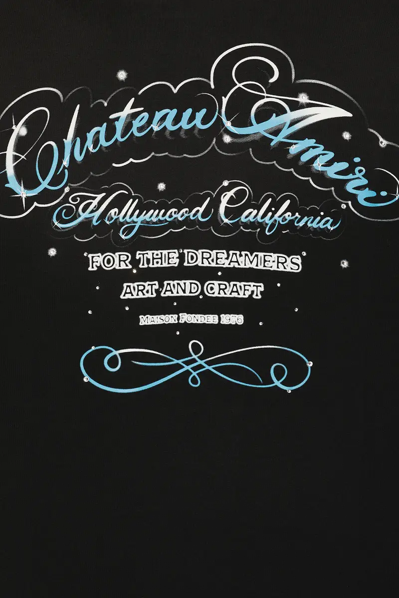 AMIRI Crystal Chateau Script Oversized Tee | Thumbnail 5 AMIRI Crystal Chateau Script Oversized Tee | Thumbnail 5