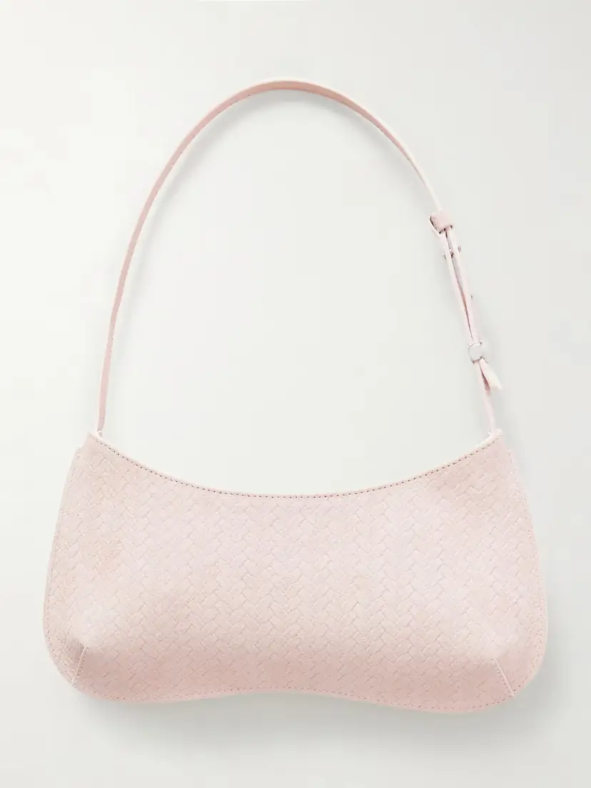 Jacquemus Le Bisou Embellished Woven Suede Shoulder Bag | Thumbnail 4 Jacquemus Le Bisou Embellished Woven Suede Shoulder Bag | Thumbnail 4