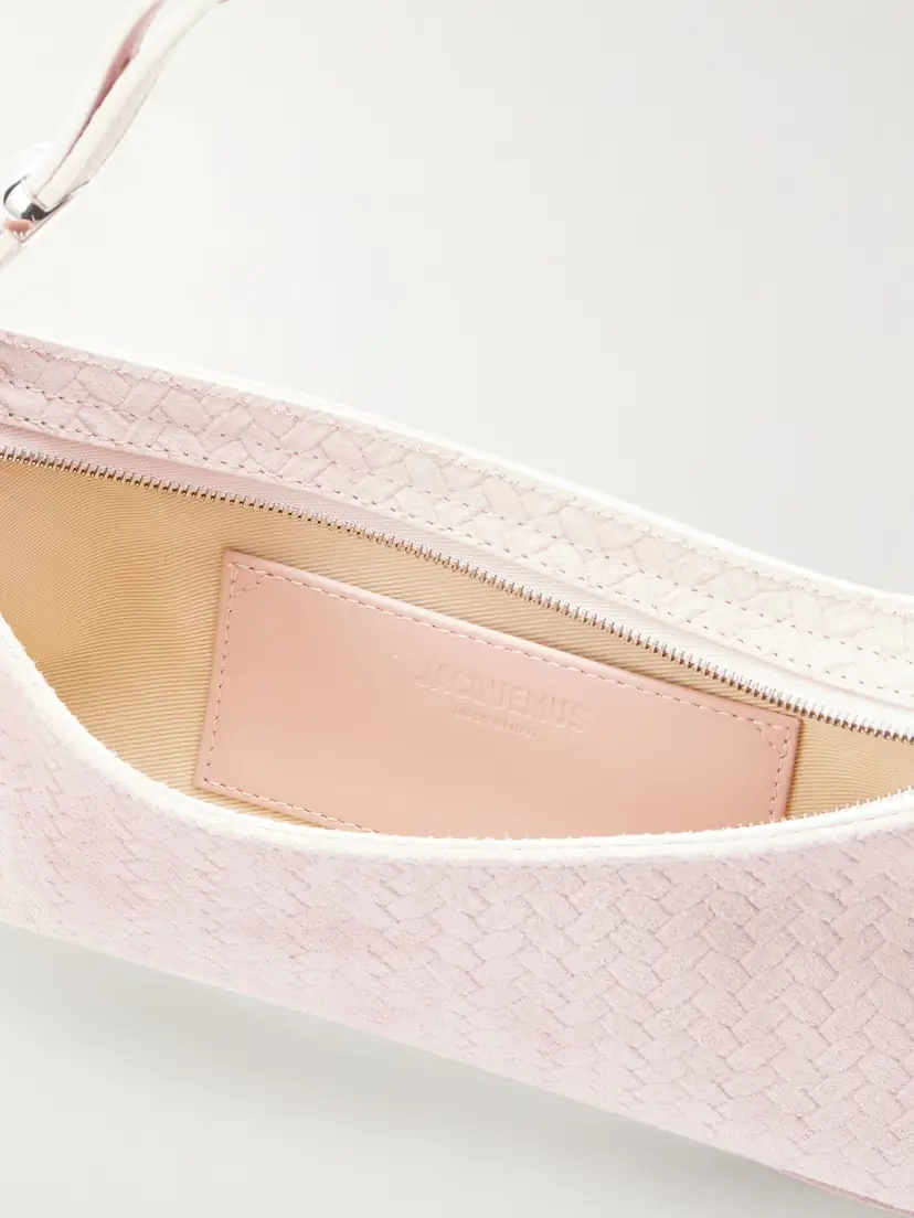 Jacquemus Le Bisou Embellished Woven Suede Shoulder Bag | Thumbnail 6 Jacquemus Le Bisou Embellished Woven Suede Shoulder Bag | Thumbnail 6
