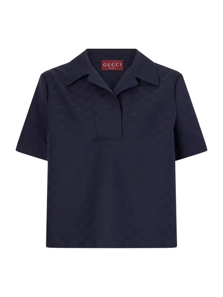 Gucci Jacquard Polo Top | Image 1 Gucci Jacquard Polo Top | Image 1