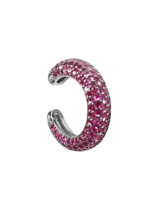 2.40ct Ruby 18K Gold Pave Ear Cuff