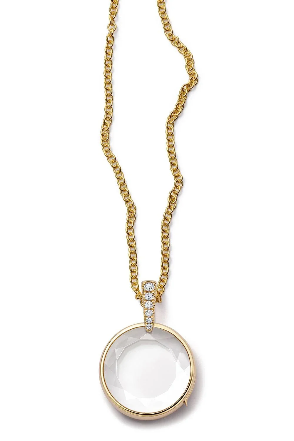 Diamond Lyra Locket Rolo Chain Necklace Diamond Lyra Locket Rolo Chain Necklace