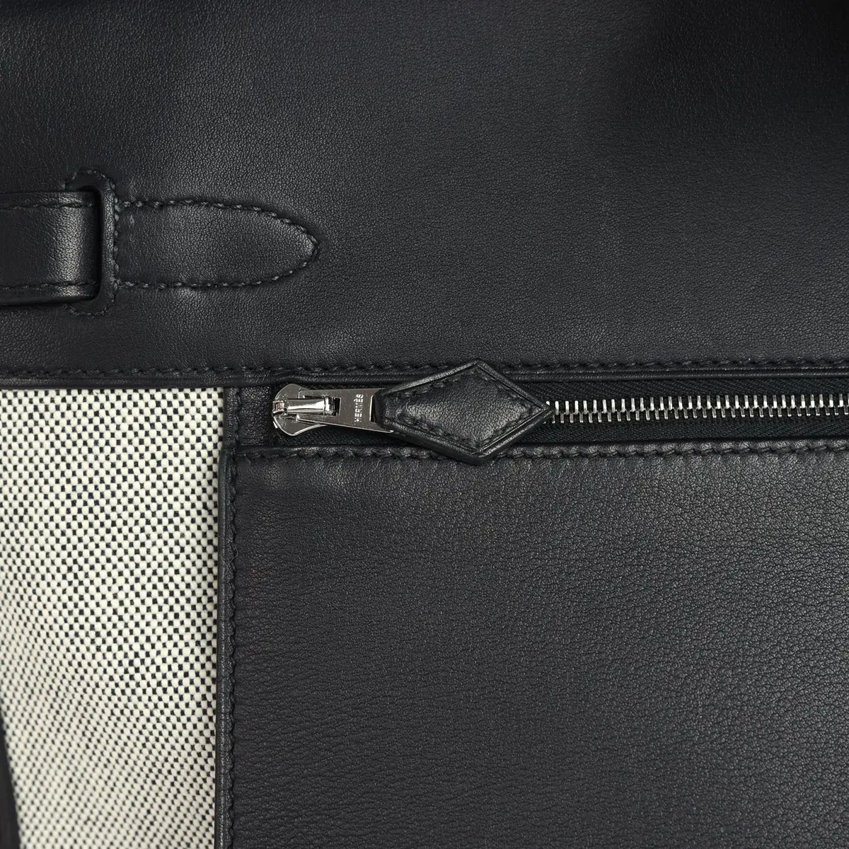 HERMÈS Hermes Birkin 35 A L'Envers Black-Ecru Toile H Canvas and Black Volupto Palladium Hardware | Thumbnail 8 HERMÈS Hermes Birkin 35 A L'Envers Black-Ecru Toile H Canvas and Black Volupto Palladium Hardware | Thumbnail 8