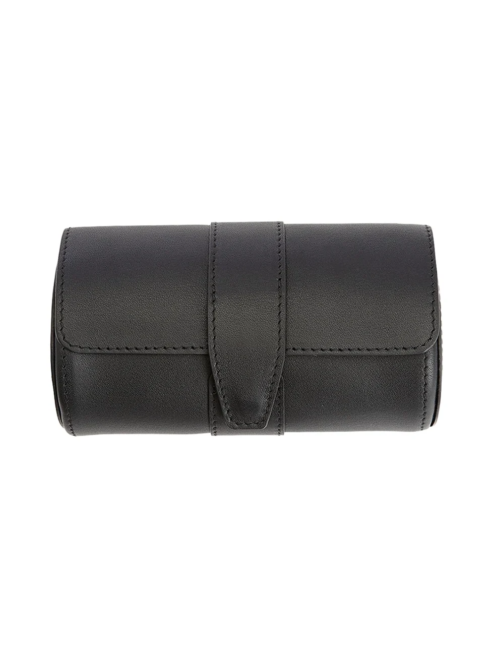 Personalized Suede-Lined Leather Double Watch Roll