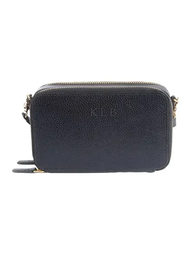 Monogrammed Leather Crossbody Bag, Personalized