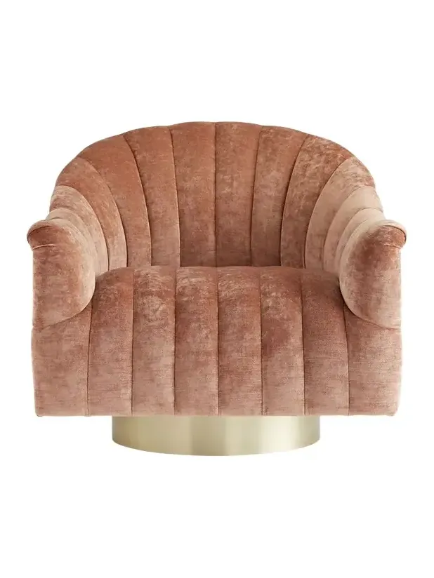 Arteriors Springsteen Velvet Swivel Chair