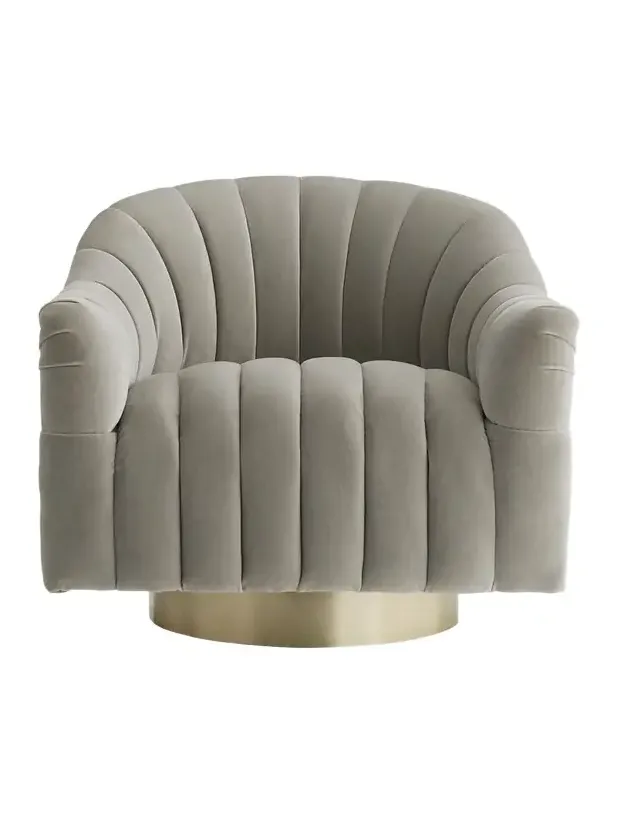 Arteriors Springsteen Velvet Swivel Chair