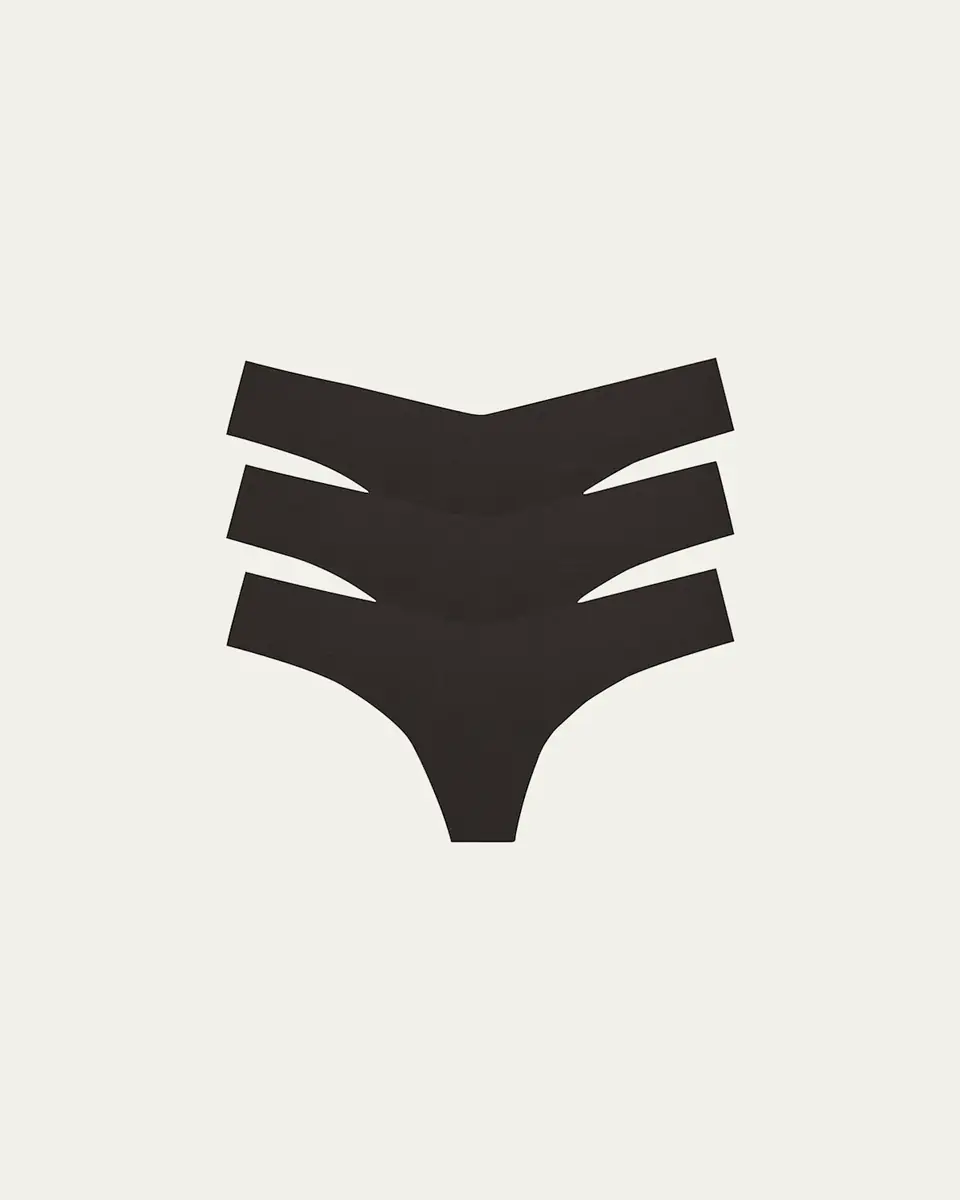 Commando Classic Low-Rise Microfiber Thongs, Pack of 3 | Thumbnail 2 Commando Classic Low-Rise Microfiber Thongs, Pack of 3 | Thumbnail 2