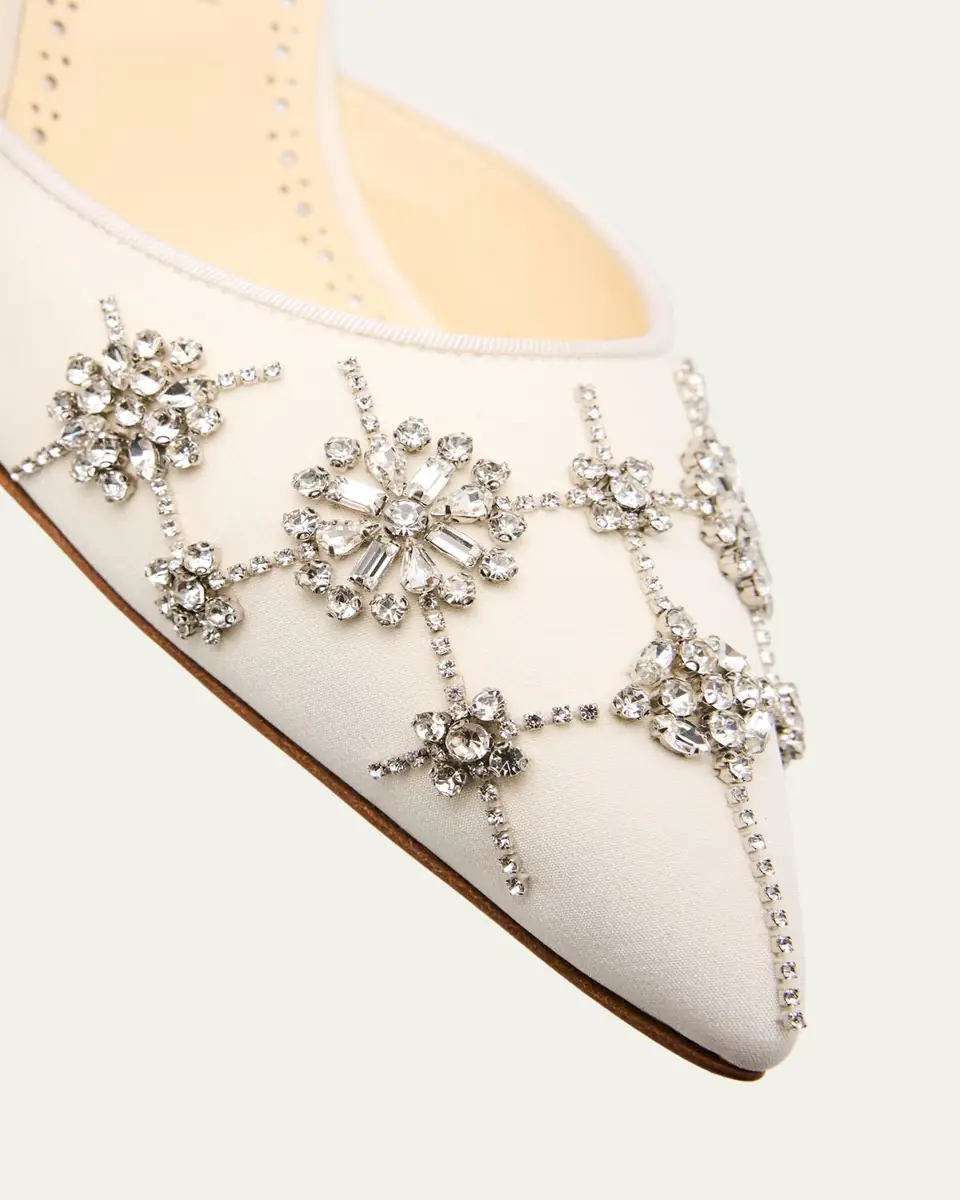Manolo Blahnik 90mm Ralyne Embellished Satin Pumps | Thumbnail 3 Manolo Blahnik 90mm Ralyne Embellished Satin Pumps | Thumbnail 3
