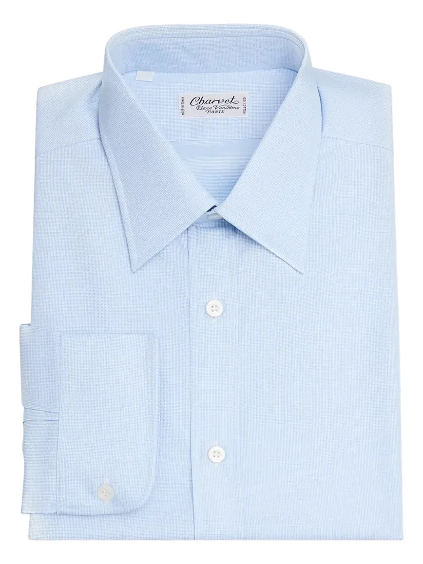 Charvet Men's Point-Collar Cotton Dress Shirt