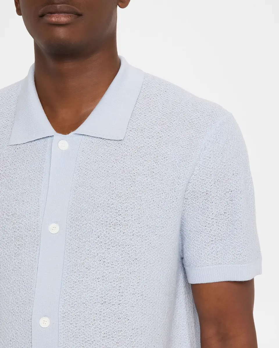 Frame Men's Textured Short-Sleeve Shirt | Thumbnail 9 Frame Men's Textured Short-Sleeve Shirt | Thumbnail 9