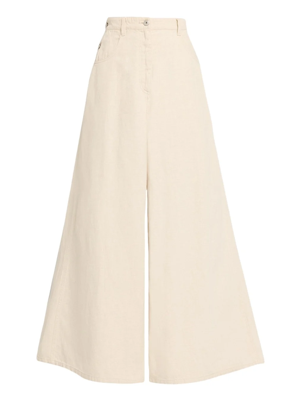 Brunello Cucinelli Garment Dyed Twill Maxi Wide-Leg Jeans
