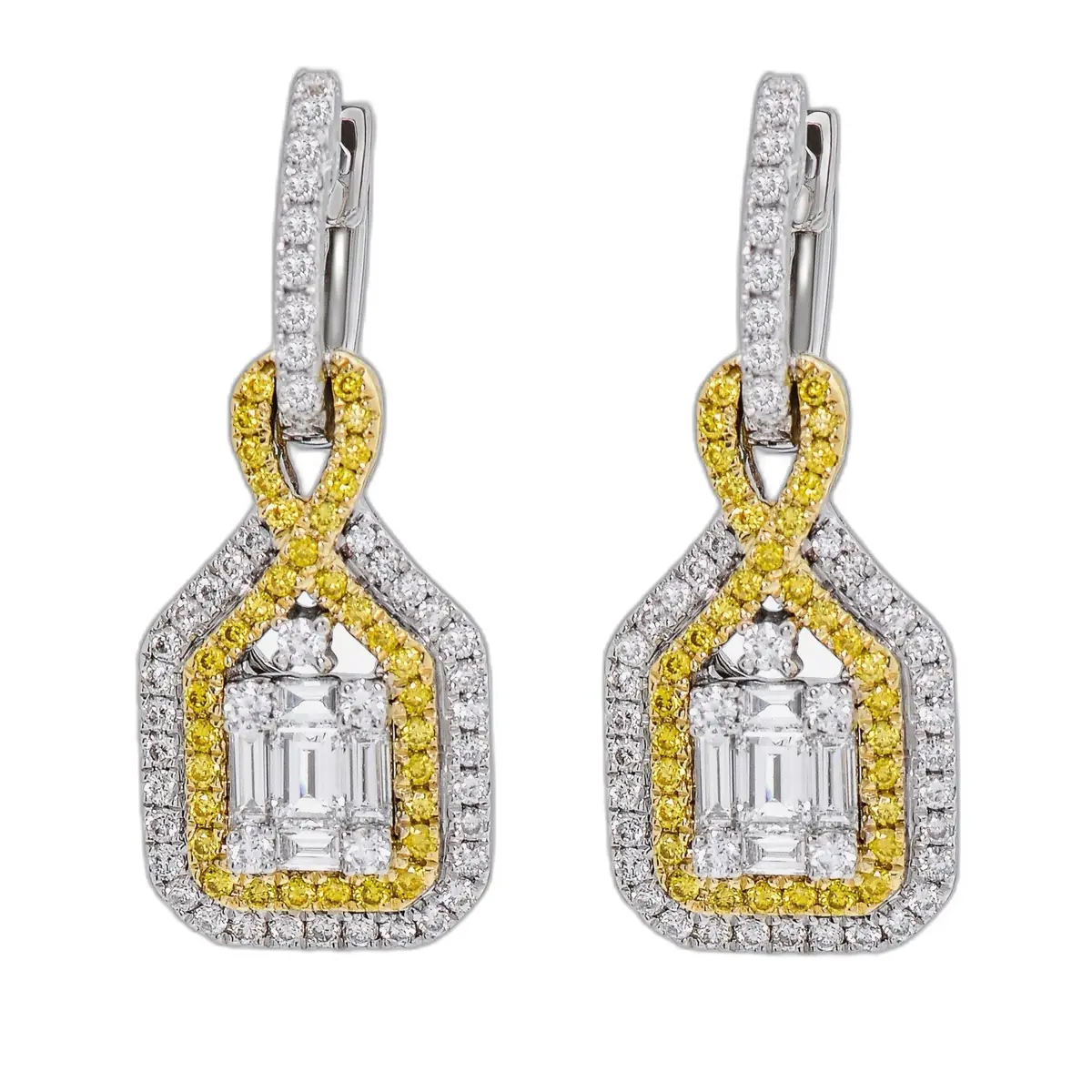 Gregg Ruth Gregg Ruth 14K Yellow & White Gold Diamond Drop Earrings by The Solist