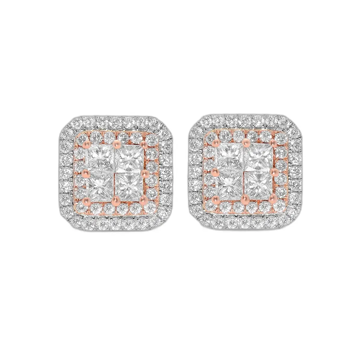 Gregg Ruth Gregg Ruth 14K White Gold Fancy Pink Diamond Stud Earrings by The Solist