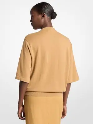 Michael Kors Collection Cashmere T-Shirt in Natural | Thumbnail 3 Michael Kors Collection Cashmere T-Shirt in Natural | Thumbnail 3