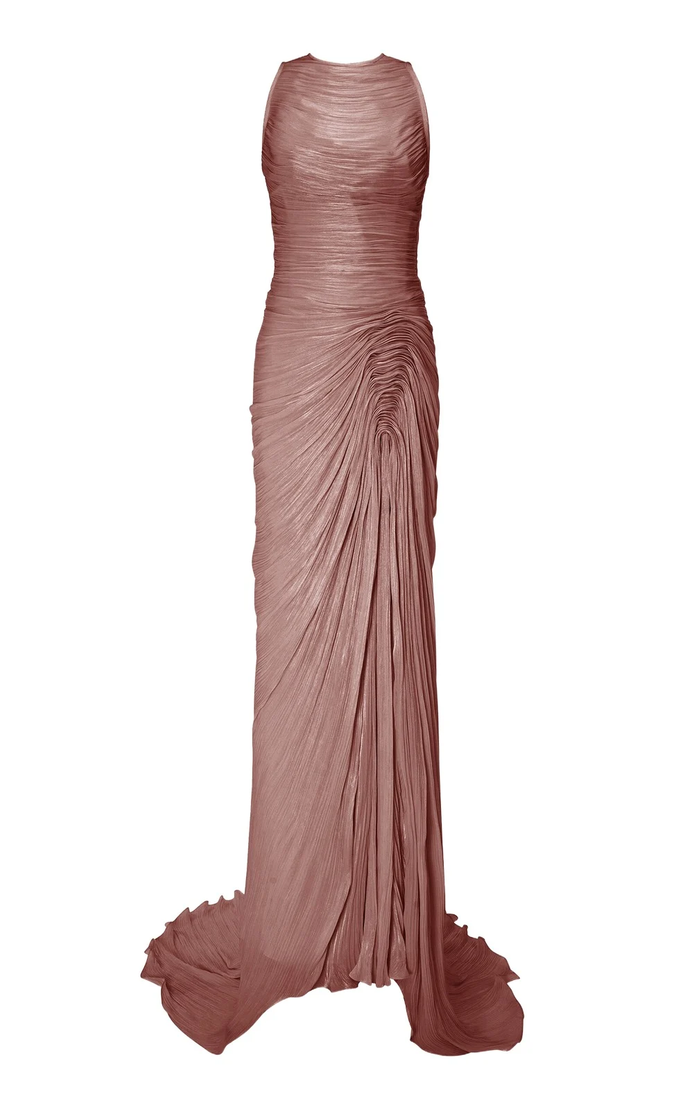 Sleeveless Pleated Georgette Gown Sleeveless Pleated Georgette Gown
