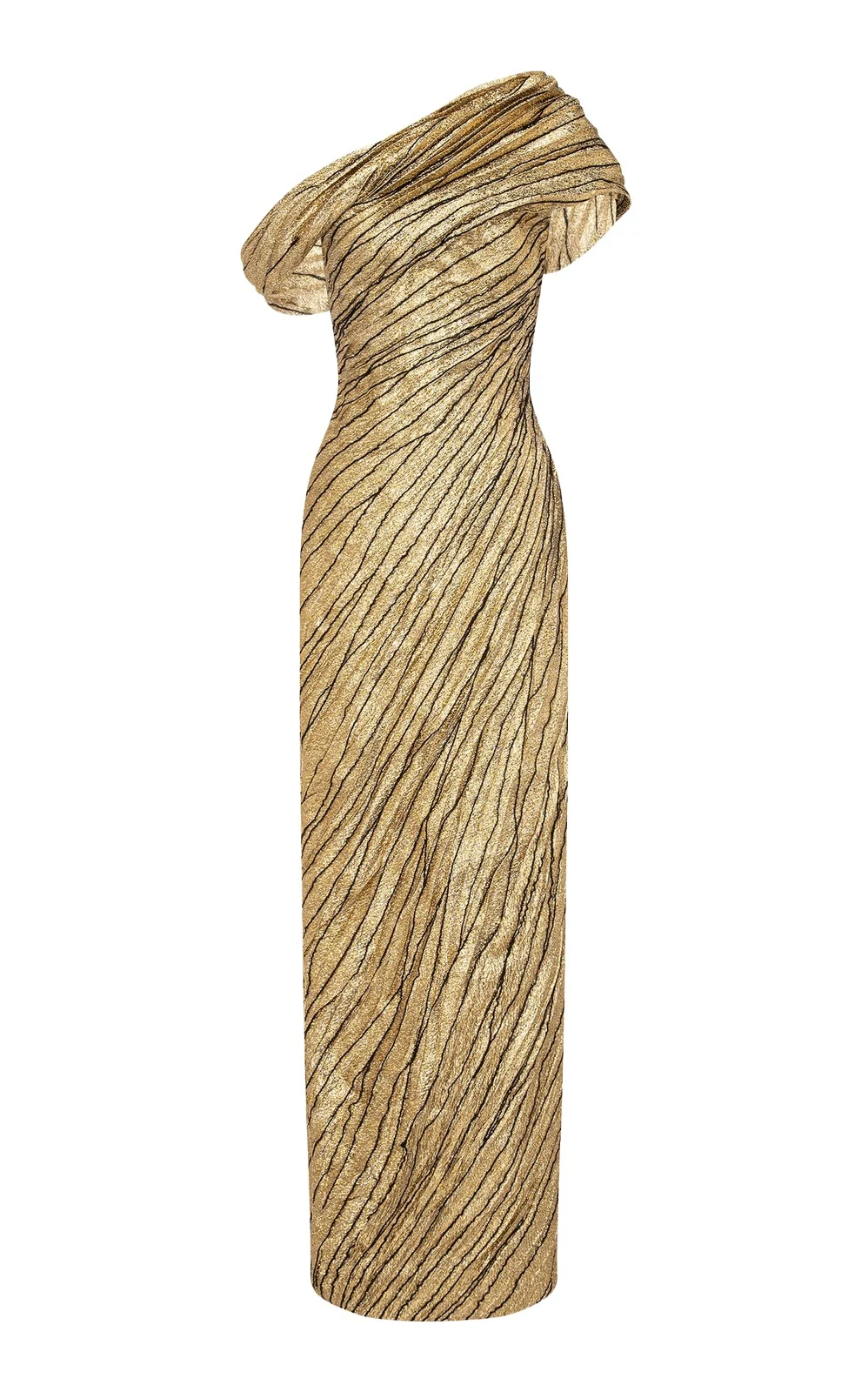 Off-Shoulder Lamé Gown Off-Shoulder Lamé Gown