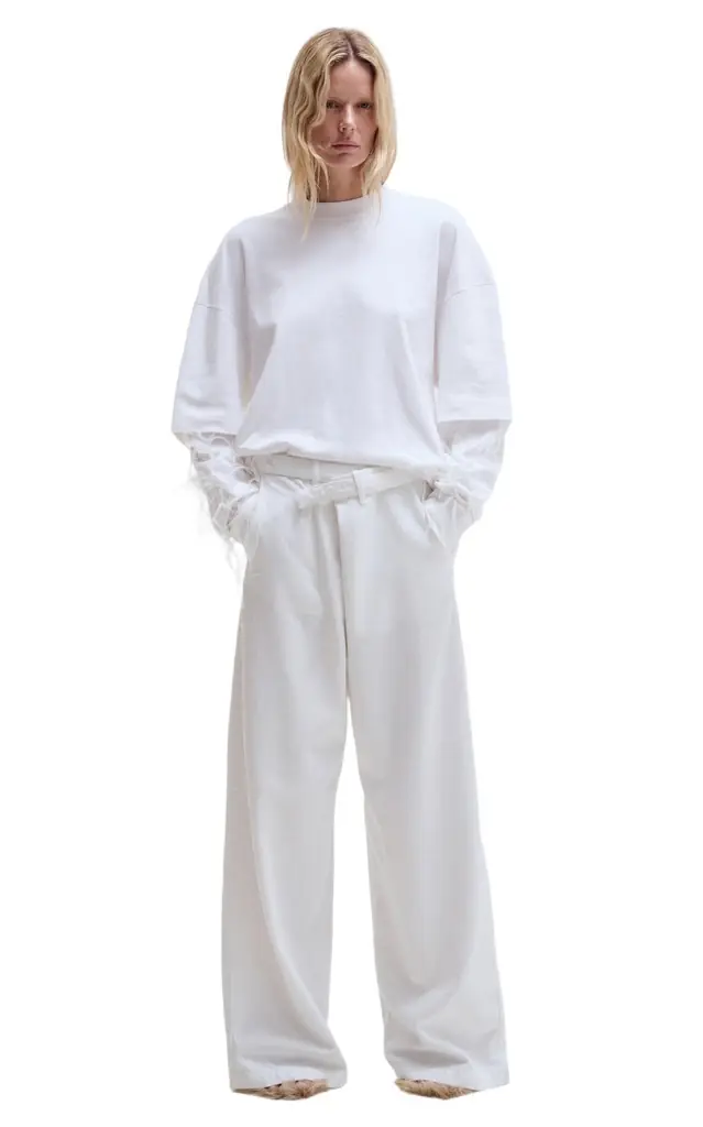 DARKPARK Gaia Cotton-Tencel Belted Denim Pants