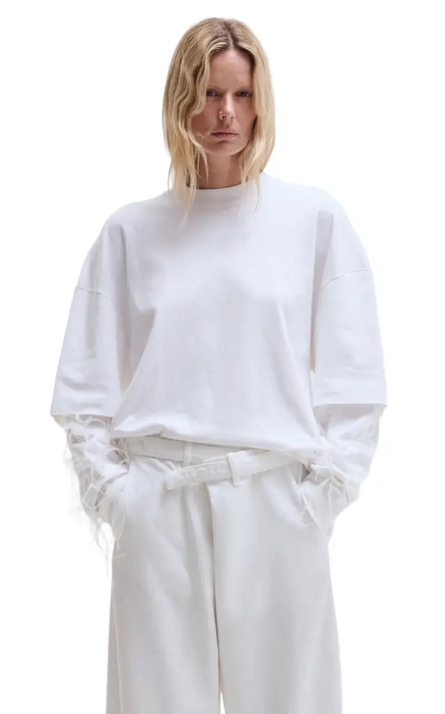 DARKPARK Troy Feathered Cotton T-Shirt