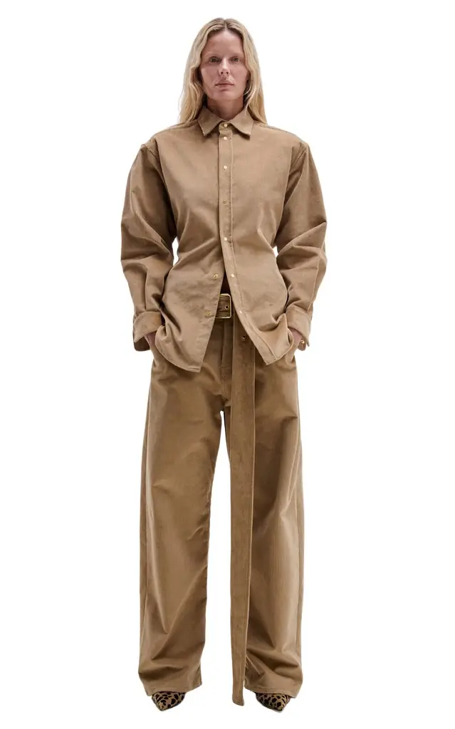 Dalila Belted Corduroy Wide-Leg Pants Dalila Belted Corduroy Wide-Leg Pants