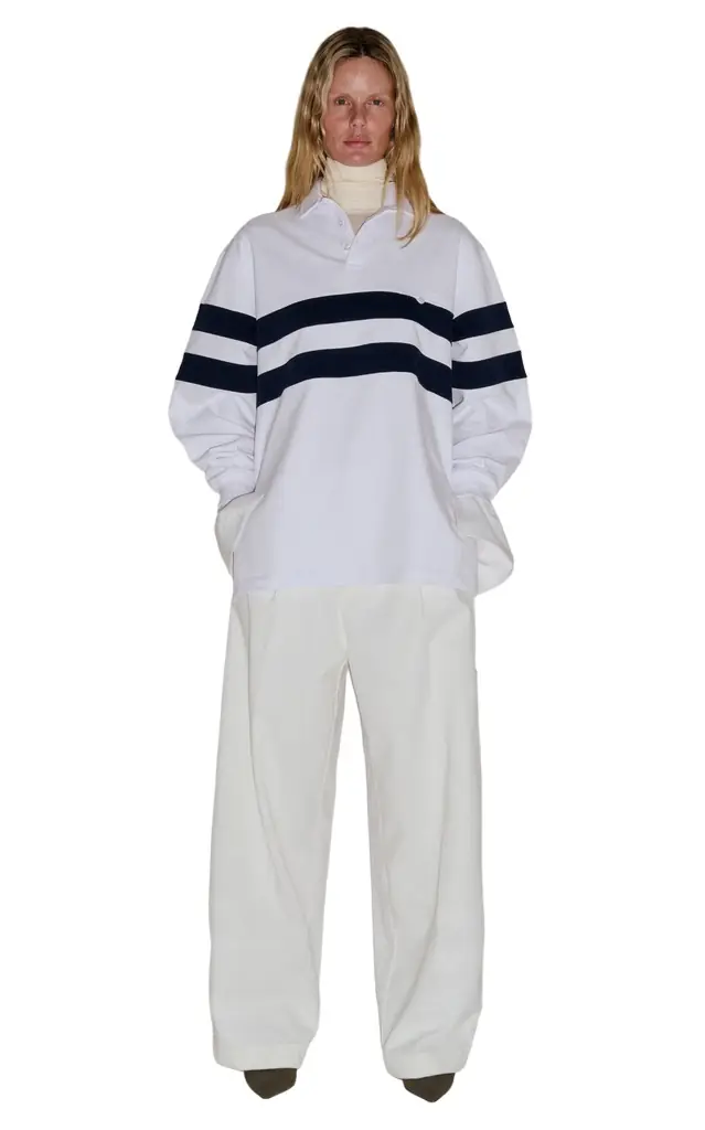 DARKPARK Jill Striped Cotton Rugby Shirt