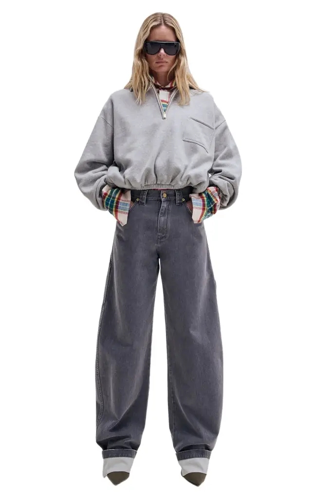 DARKPARK Alva Cotton Cropped Sweatshirt
